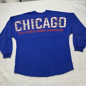 MLB Chicago Cubs Spirit Jersey 2016 Champs Adult Medium Fanatics Blue Shirt